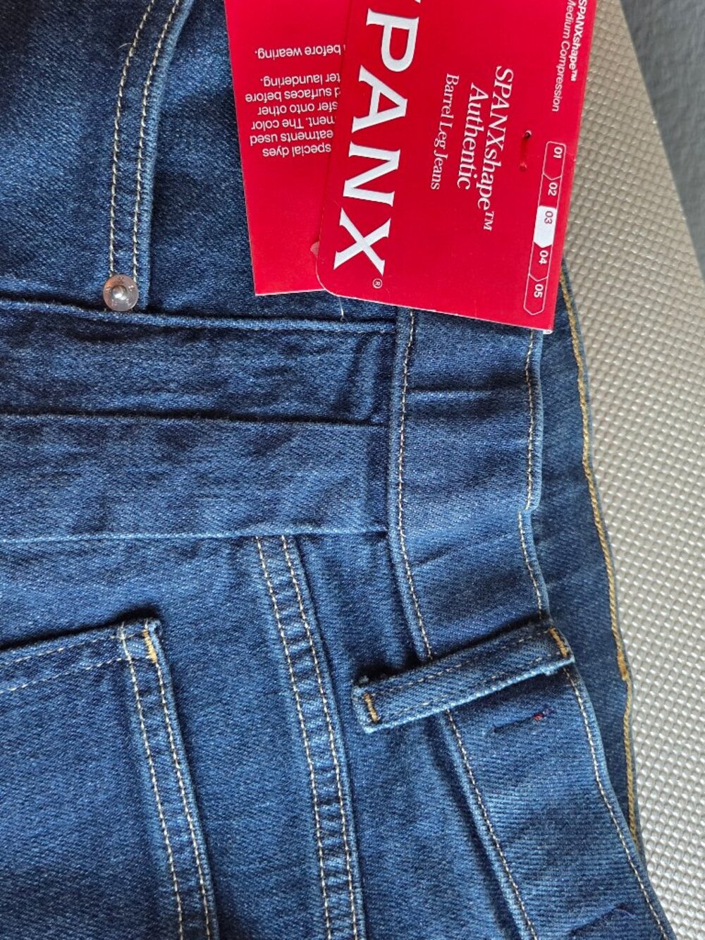 NWT SPANXshape Authentic 360 Barrel Leg Jeans - Adriatic Blue (Size S) - Picture 10 of 13